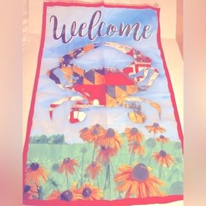 Maryland Porch Welcome flag  18 to 20 inches in length!